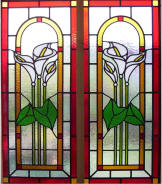 Stained Glass Window Calla Lillies